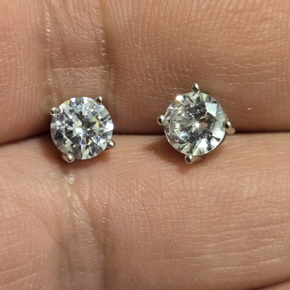 Elegant Sterling Silver Stud Earrings